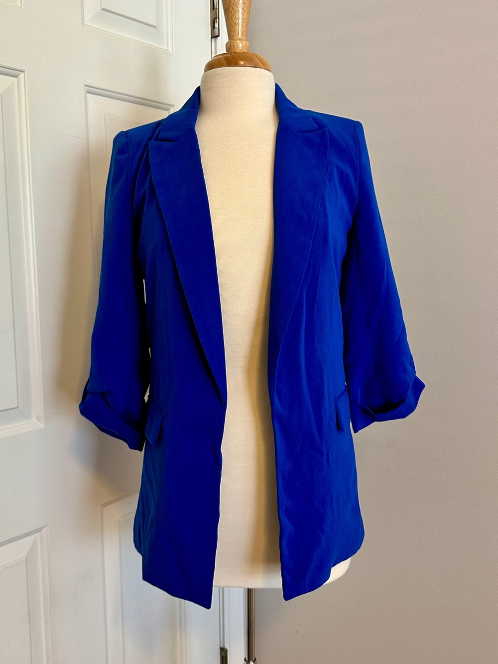NWT Tahari Cobalt Blue Open-Front Blazer | Size XS